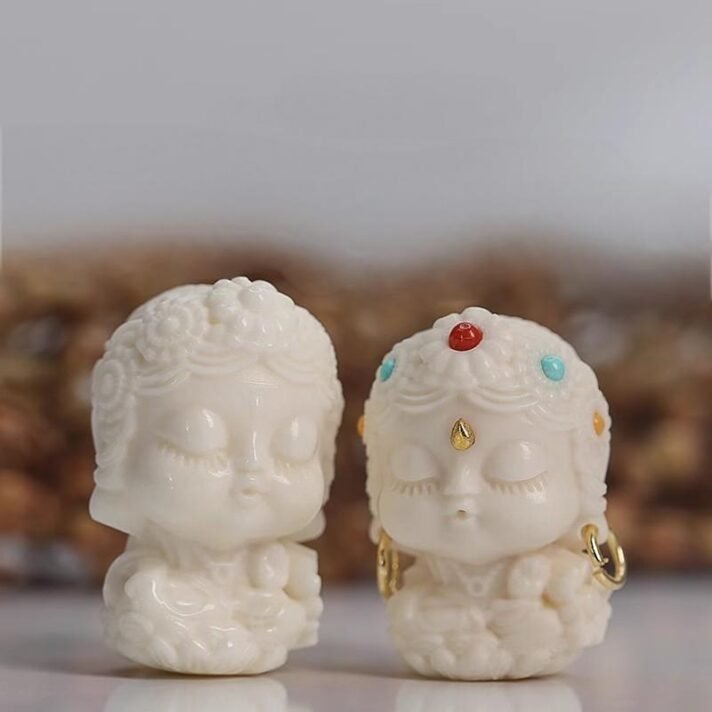 Bai Du Mu Bodhisattva anheng, elfenbensfrukt Bai Du Mu armbånd DIY tilbehør