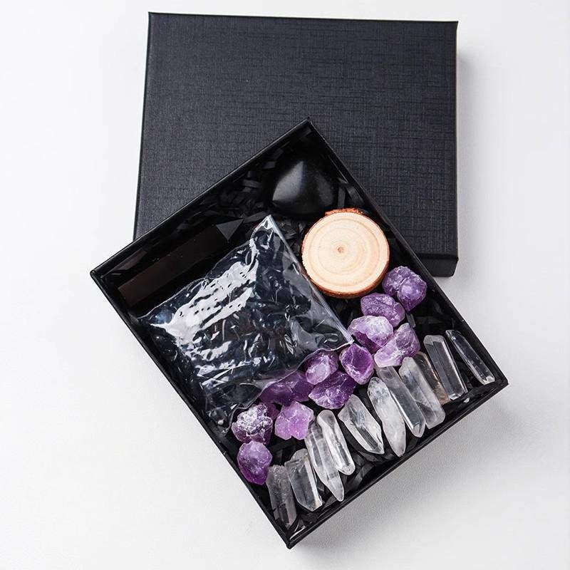 Krystallsett,Råstein,Mineralsamling - Bilde 3