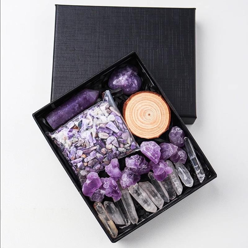 Krystallsett,Råstein,Mineralsamling - Bilde 5